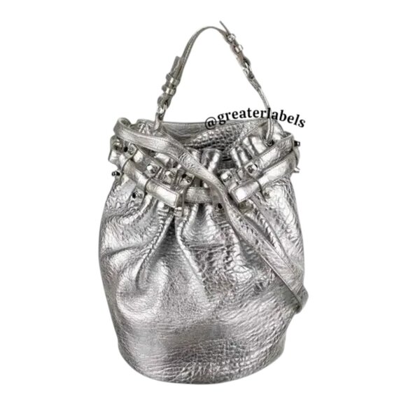Alexander Wang Handbags - New Alexander Wang Diego Metallic Leather Bucket Bag w/COA and dust bag